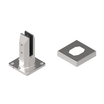 G061401Z Square Base Railing Spigot 50×65×160mm 12-17.52mm Adjustable